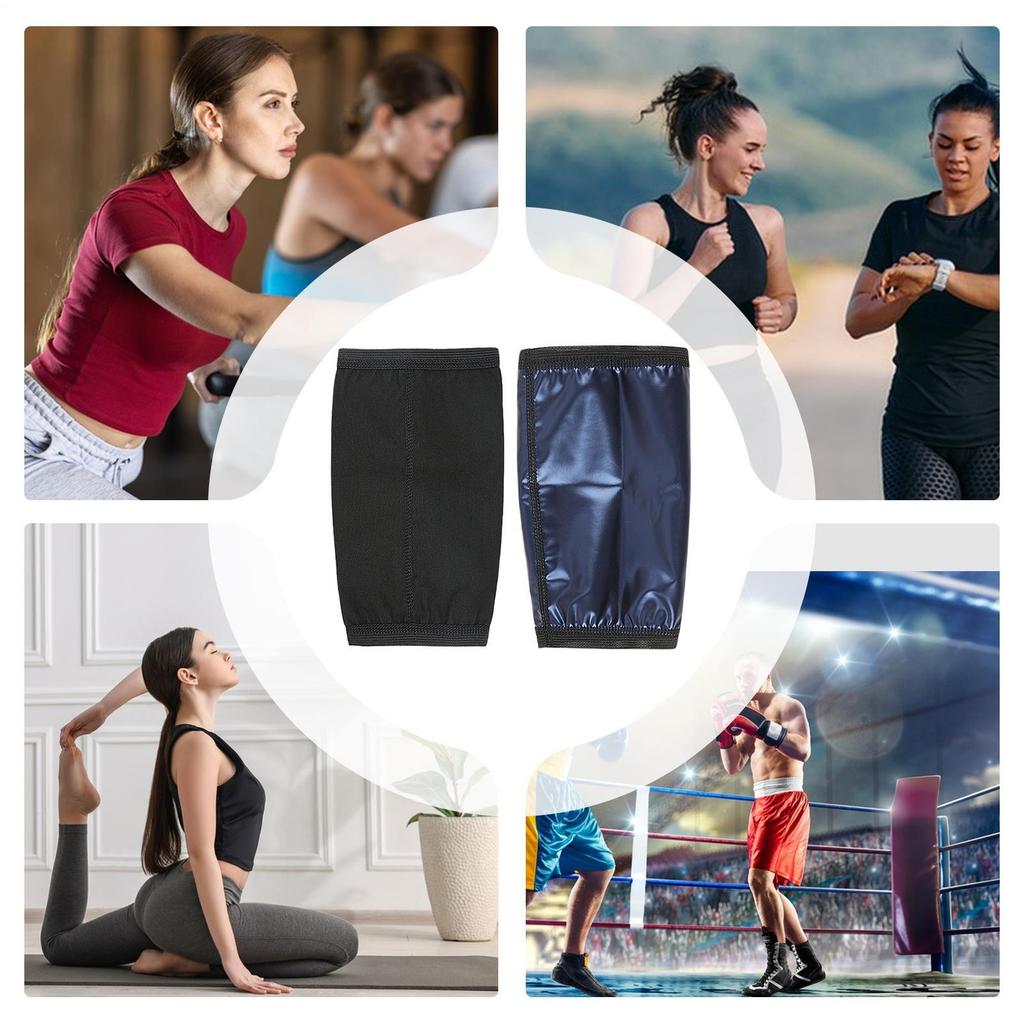 Arm Sweat Bands 2 Piece Adjustable Trainer Compression Sleeves Compression Wrap Sport Sauna Sweat Bands For Women Men Home