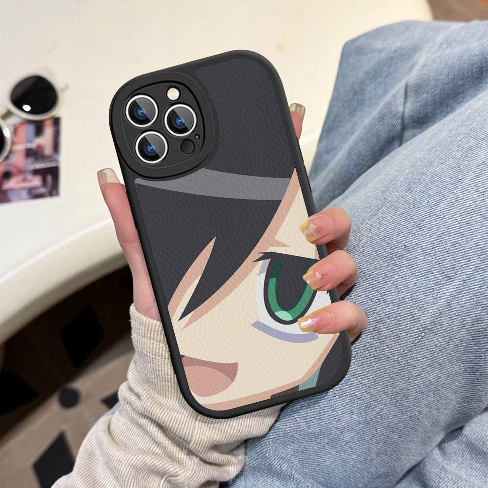 Watamote K-Kuroki T-Tomoko Leather Phone Case For IPhone 16 15 14 13 12 11 Pro Max Plus Shockproof Cover