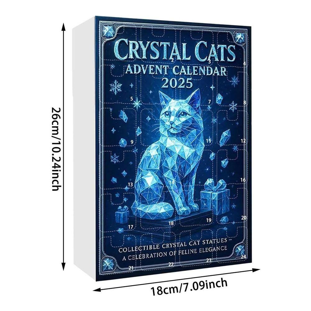 2D Acrylic Design Crystal Cat Christmas Advent Calendar  Festival Party Supplies