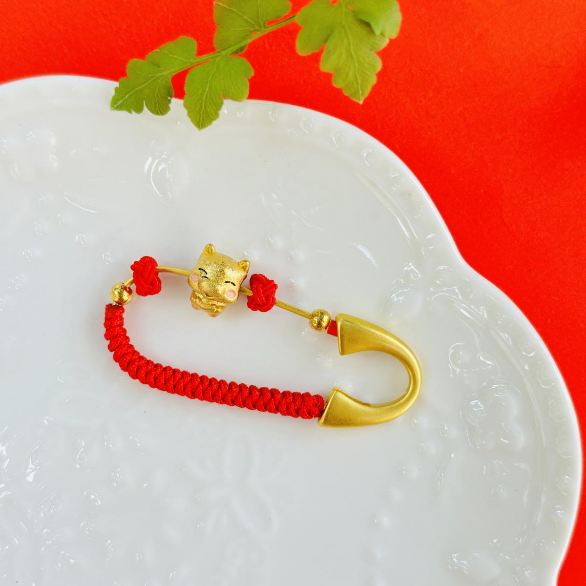 

Peaceful Blessing Baby Safety Tassel Brooch for Pregnant Women and Children With Red Frame Dustproof Box