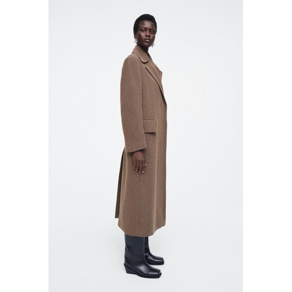 COS Japan Tailored Herringbone Wool Coat