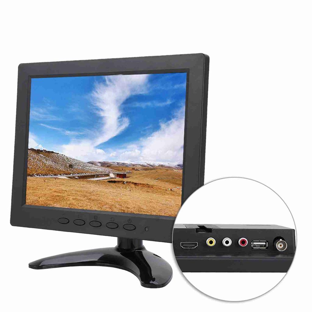 Small 8 Inch 1024x768 IPS Soft Screen HD Video Display for HDMI VGA  BNC  AV