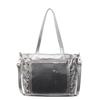 Ribbon woven large-capacity women's second-dimensional bag women's large-capacity soft-sided transparent pvc shoulder bag