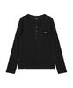 Imiseu Henley Neck T-Shirt-Black