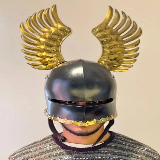 Средневековый немецкий шлем Саллет из стали 18 калибра Готическая рыцарская броня LARP Косплей