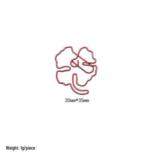 Electroplated Cartoon Insect & Plant Paper Clip Set for Organization