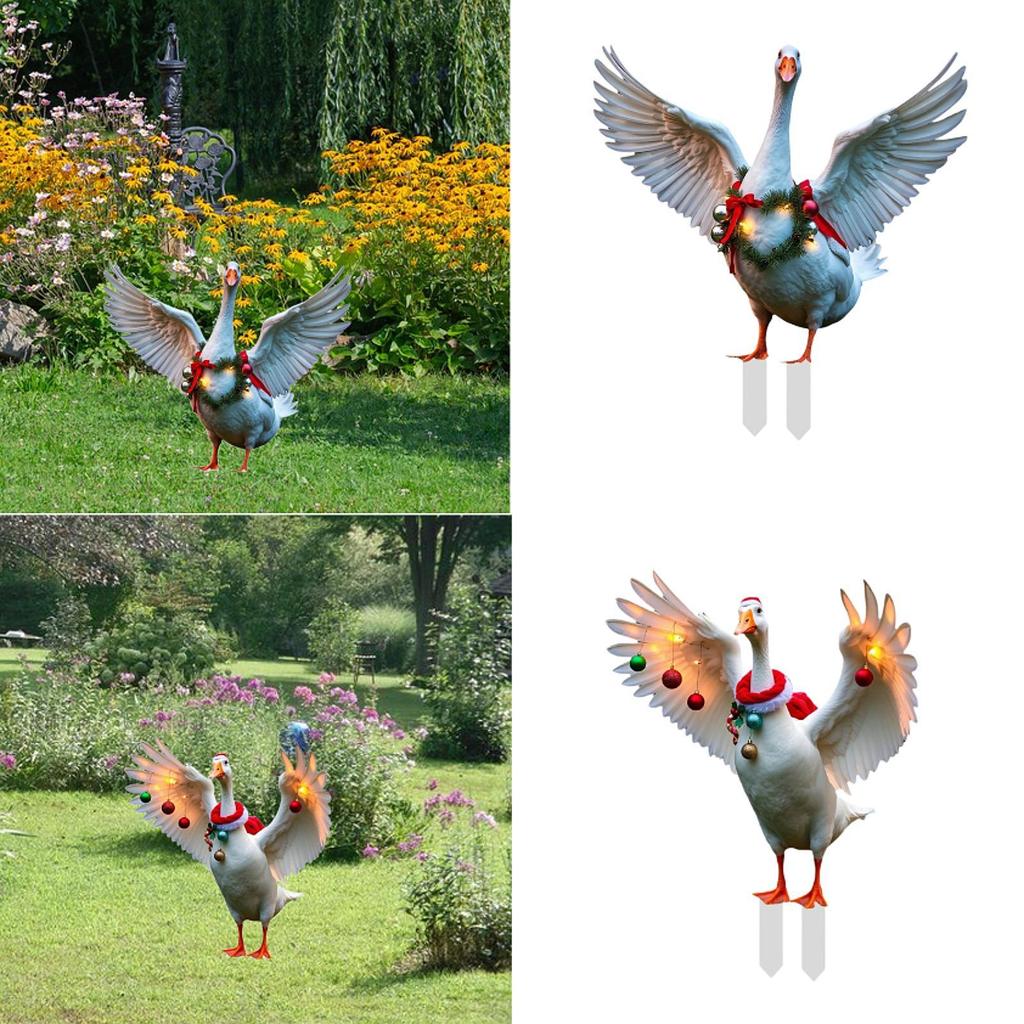 Garden Duck Stake Yard Art Decorative Insert Ornament for Balcony Home House