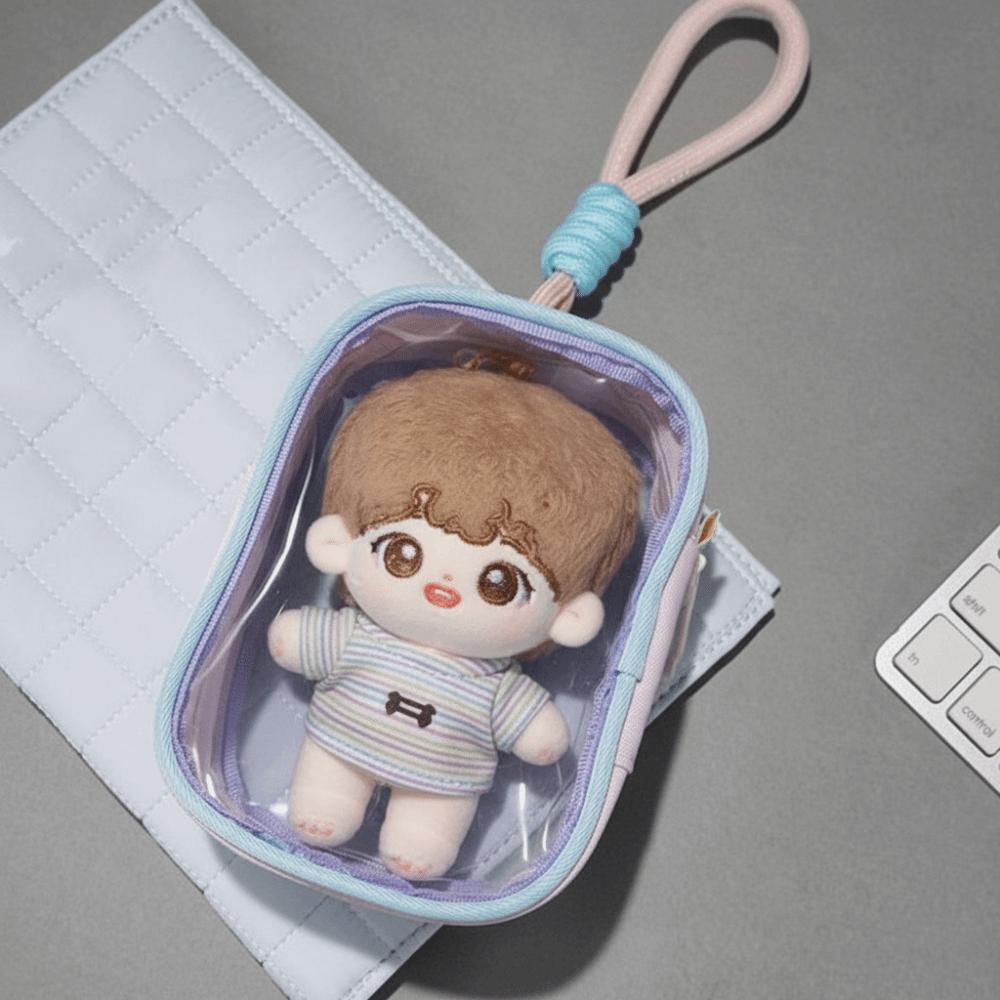 Clear 10cm Transparent Doll Bag Portable Outdoor Doll Display Bag  10cm Cotton Doll