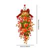 Chinese New Year's Blessing Wreath 2026 Crafting Berry Garland Spring Festival Hanging Ornament for Home Fireplace Restaurant