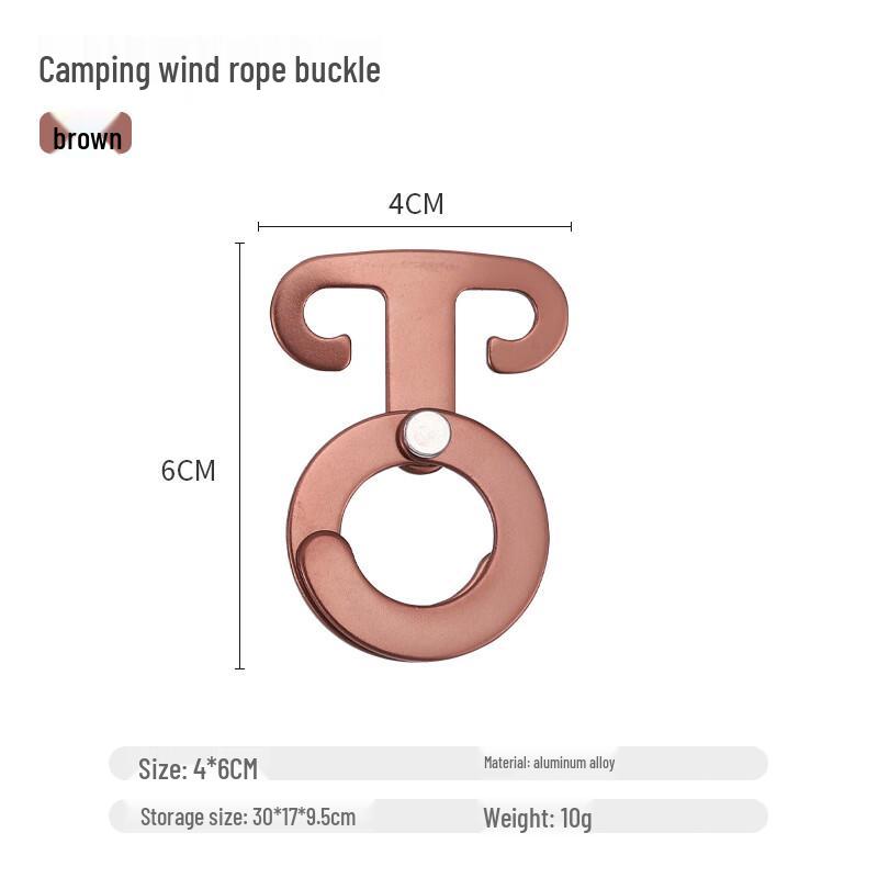 OEING Aluminum Alloy Camping Rope Hooks One Size