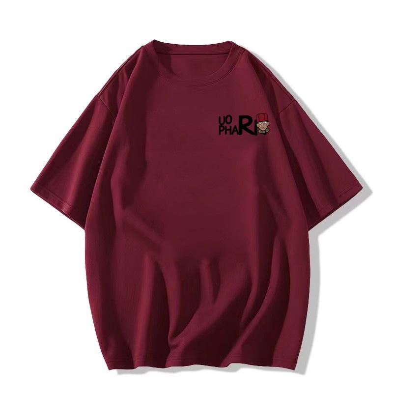 2025 Summer Women's Loose Fit Pure Cotton Oversized Short Sleeve T-shirt for Teens