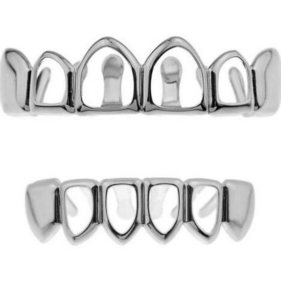 Gold-Plated Hip Hop Grillz - Twill Style