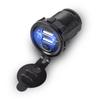 Dual Port USB Car Charger 12-24V 5V 2.1+2.1A Independent On/Off