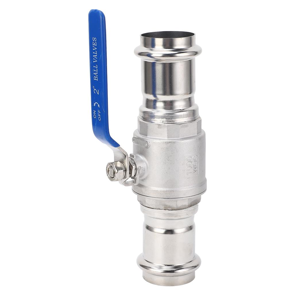Press Ball Valve 2 Inch DN50 1000PSI WOG 304 Stainless Steel Pipe Ball Valve for Water Oil Steam