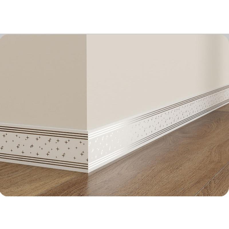 Dicke selbstklebende PVC-Sockelleiste - Wasserdichte Wandverkleidung, Imitation Fliesen-Kickerleiste, Einfach abziehen & aufkleben