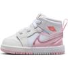Air 1 Mid RM EasyOn TD White Pink Foam Baby Sneakers Fire-Red FQ1283-101