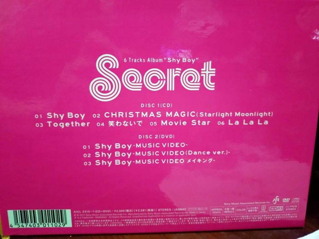 [USED] Secret Shy Boy CD+DVD 2-Disc Set Final Price Reduction