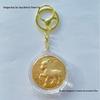 Year of the Horse Gold Zodiac Coin Keychain Souvenir - Commemorative Medal Pendant Gift