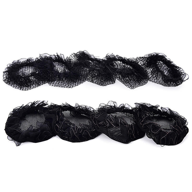 Ladies Solid Plan Black Hair Bun Cover Snood Net Ballet Women Dance Skating