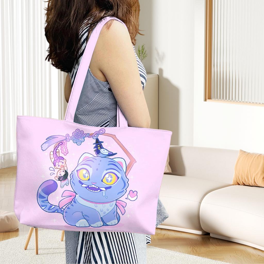 Group One-shoulder Leather Bag Tote Bag One-shoulder Bag PU Large Capacity  Cartoon