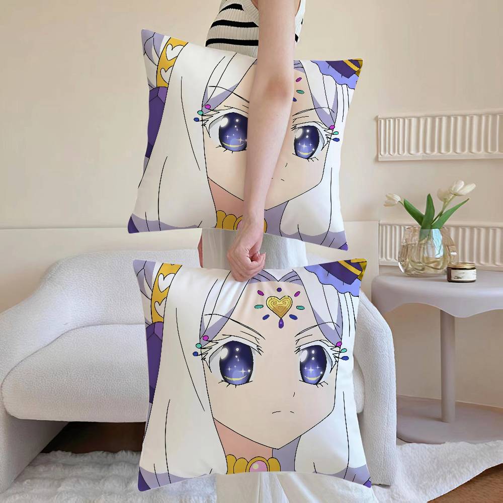 Anime P-Pripara Pillow Case Sofa and Living Room Decorative Cushion Covers Dust-proof and Mite-proof Invisible Zipper