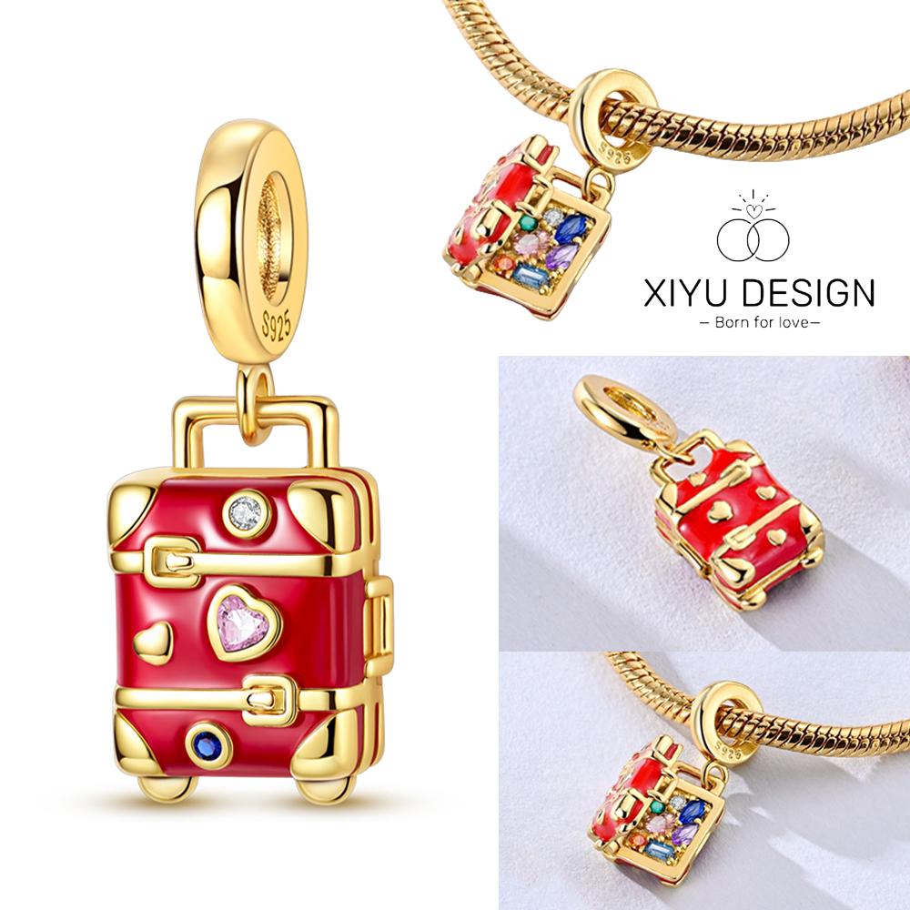 Copper Starry Night By Van Gogh Charms Bead Cz Zircon Whale Cat Pendant Fit Original Bracelet Necklace Diy Jewelry