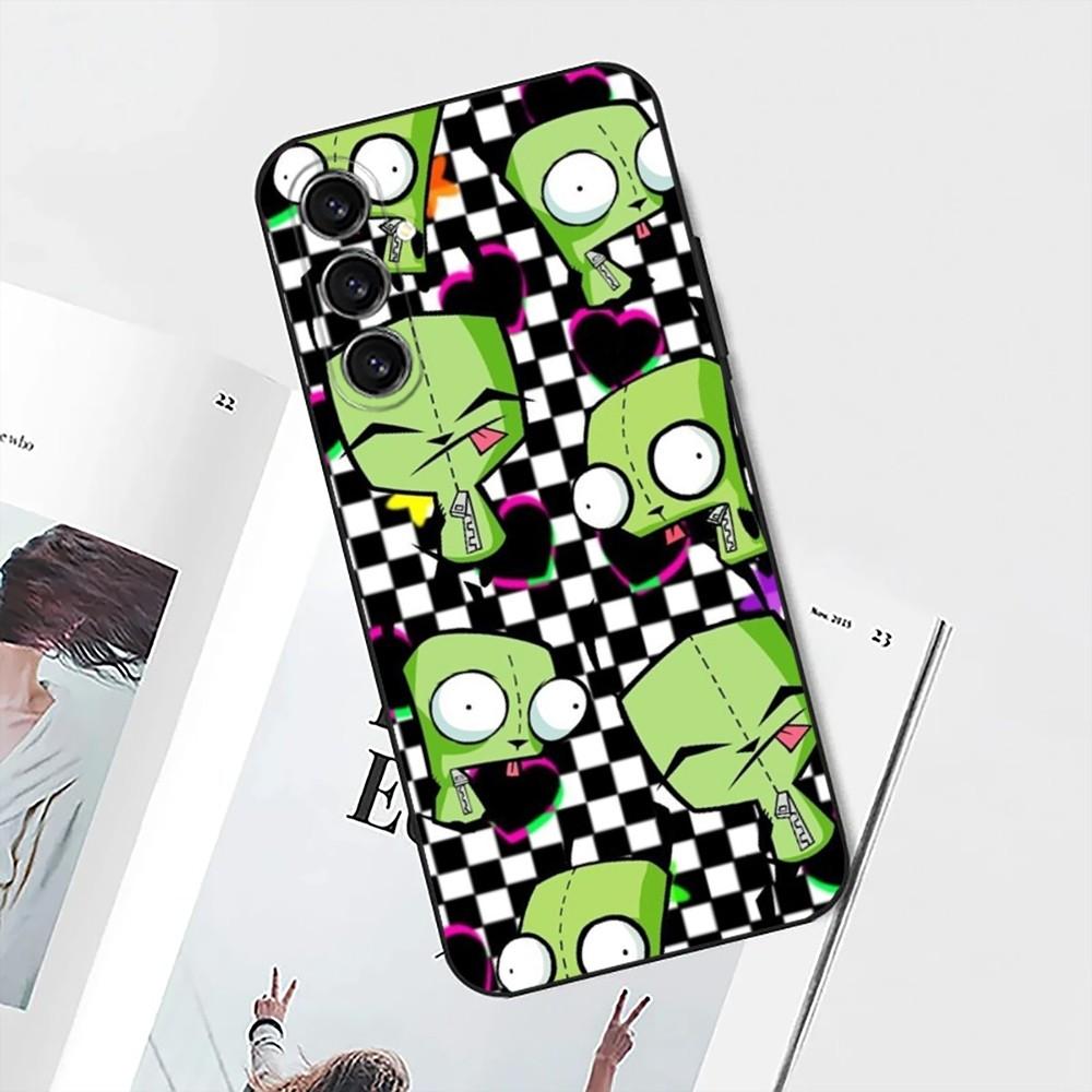 C-Cartoon I-Invader Zim Phone Case For Samsung S25,S24,S21,S22,S23,S30,Ultra,S20,Plus,Fe,Lite,Note,10 Black Soft Shell
