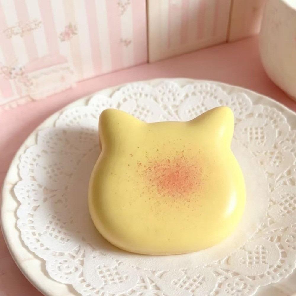 Simulated Cat Toast Kneading Toy Slow Rising Anti Stress Relief Bread New Bread Toast жёлтый