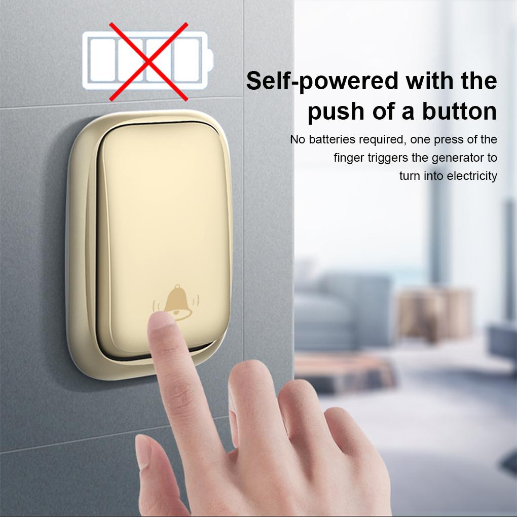 3 Pieces Wireless Door Bell Music Adjustable Doorbell Outdoor Alarm Apartment Transmitter Wall Mounted Alerts Equipment