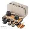 Chaxun Japanese Black Ceramic Tea Set