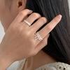 Chic Geometric Bowknot Ring For Women Fashionable Adjustable Copper Jewelry