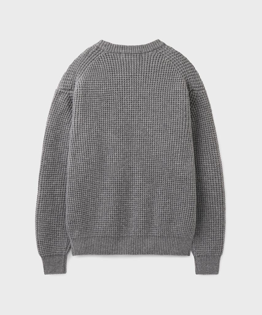 Beulaendideu Chain Heavy Wool Sweater [Gray]
