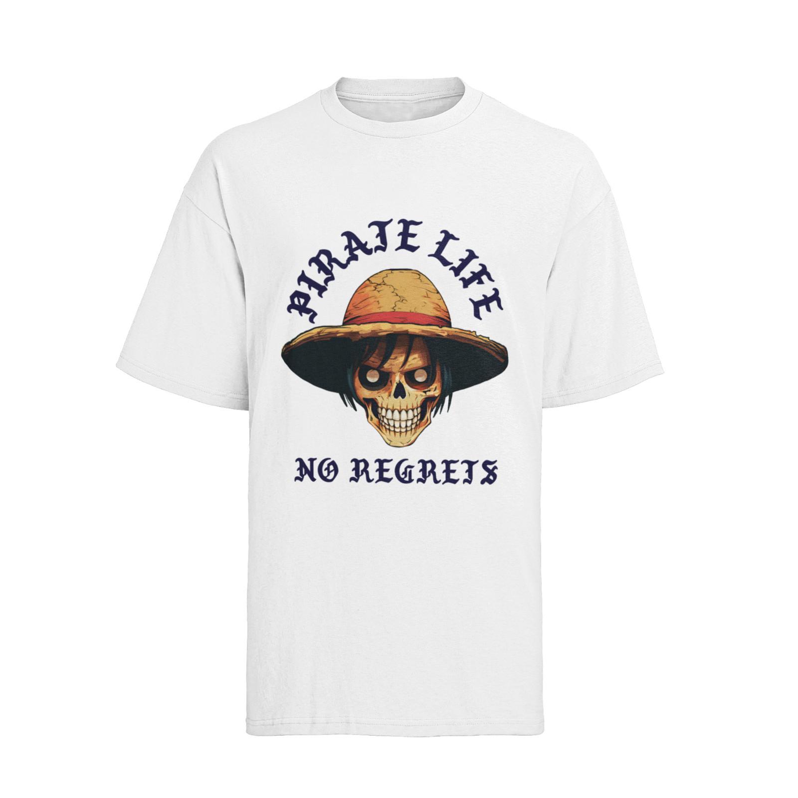 

Bio Baumwolle Herren T-Shirt Mens Womens Tees Top One Piece Piraten Anime Monkey D. Luffy S