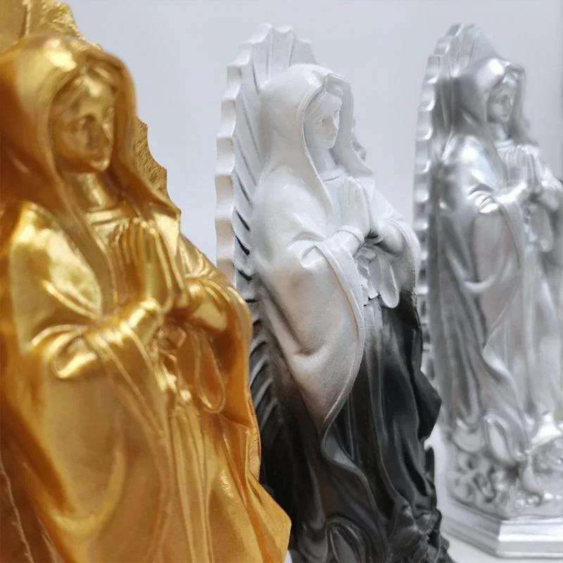 1PC Virgin Mary Resin Home Furnishings Entrance Decoration Church Crafts Shooting Props Decorative Ornaments
