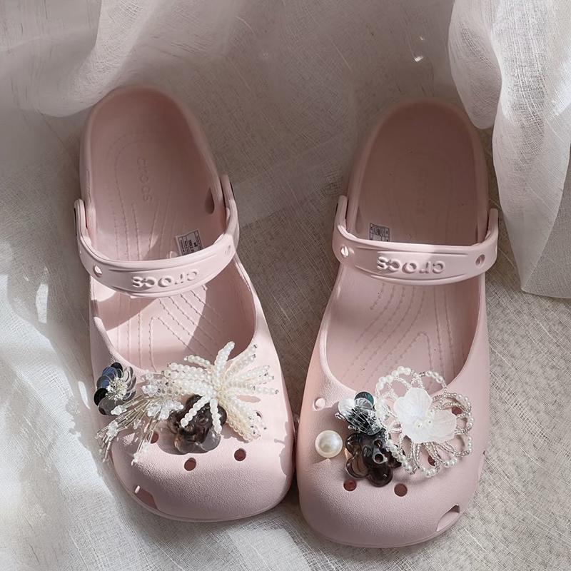 Original Shoe Charms Set Women Retro Ballet Shoes Corc Charms Pack  Flowing Ballet Shoe Decorations Diy Shoe Accessories