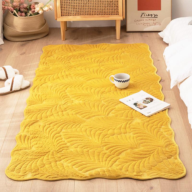 Simple Flannel Winter Thickened Bedroom Mattress Tatami Plush Floor Mat Coffee Table Mat Machine Washable