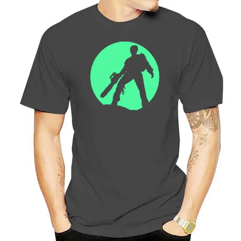 Evil Dead Chainsaw Tribute Glow In the Dark T-shirt Men T Shirt