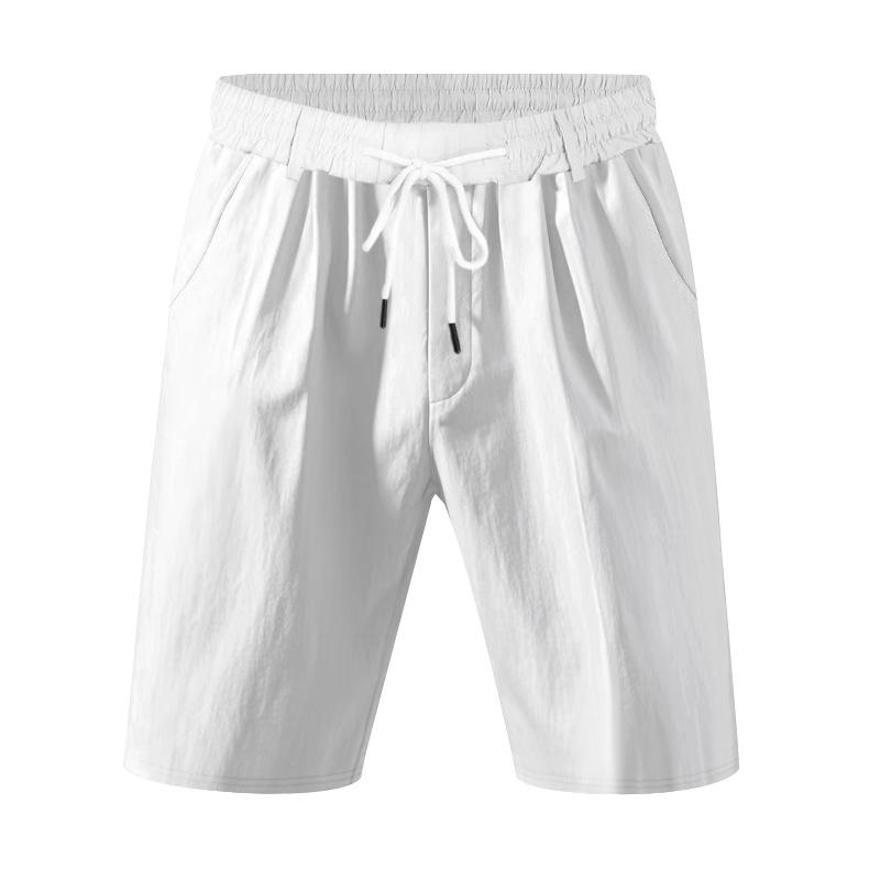 Men S Comfortable Casual Loose Straight Linen Summer Beach Shorts S