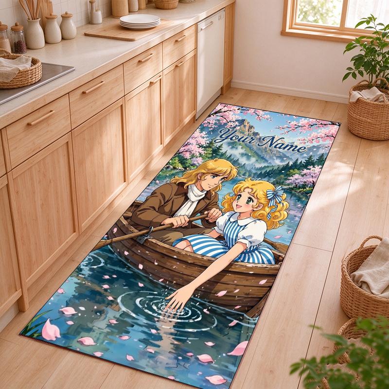 candy candy Customizable name kitchen floor mat easy to clean and wipe down Suitable for kitchens living rooms and entryways—a perfect home decor piec