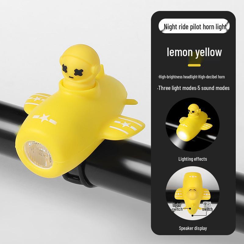 High Brightness Front Bike Light & Horn for Children's Night Riding