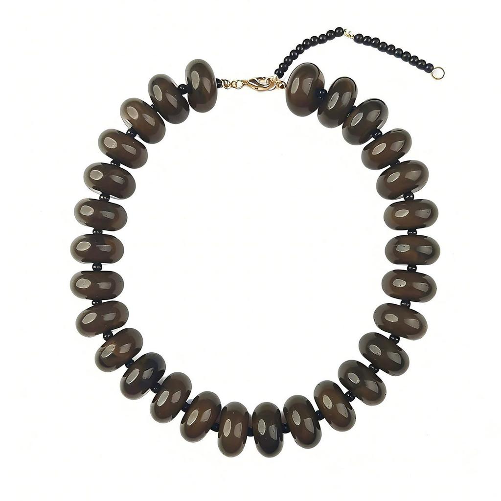 Collana Casual alla Moda con Perline in Resina Dopamina Charms Gioielli Chunky Adatta per Donne Uso Quotidiano Vacanze