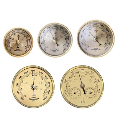 Vintage Barometer Väderstationer Instrument Med Hygrometer Termometrar För Inomhus- och Utomhusbruk Metallram