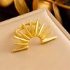 Sunburst Jewelry Set Necklace Earrings Ring Stainless Steel