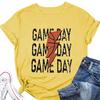 Summer new game day basketball flash print short sleeve Tshirt loose casual crewneck top