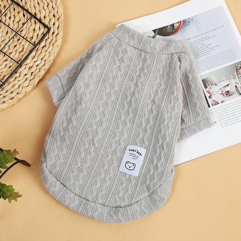 Dog clothes cat autumn and winter clothes warm and comfortable two-legged pet sweater puppy dog clothes knitted sweater jacket