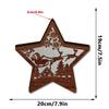 MZ1235 LED Glowing Wooden Christmas Tree Ornament