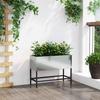 Raised Garden Bed Planter Silver 60 x 26 x 45 cm Galvanized Steel