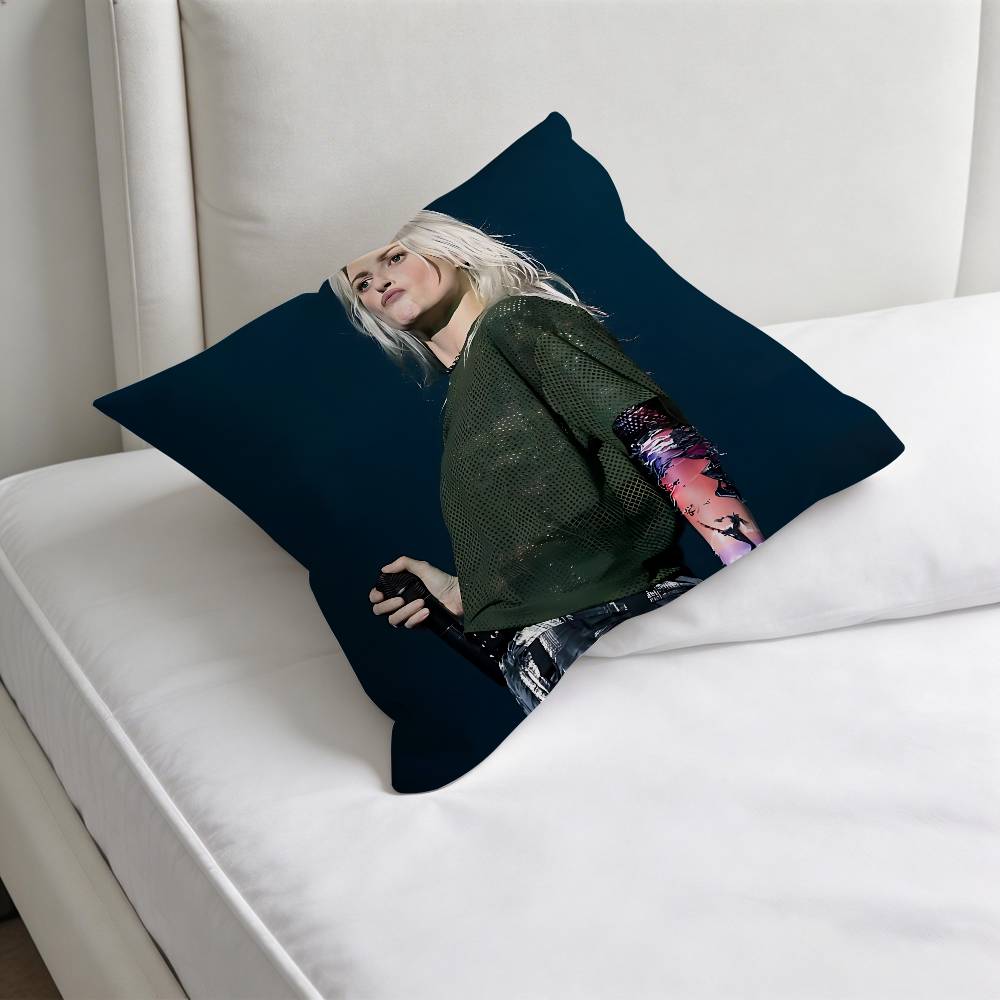 Singer EEmily AArmstrong Fashion Square Pillow Case Durable Throw Pillow Cover for Sofa Couch Chair 30x30cm 12x12in