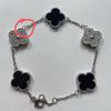 New Shiny Four-leaf Clover Bracelet Five-flower Fashion Sense Hand Jewelry Simple Jewelry