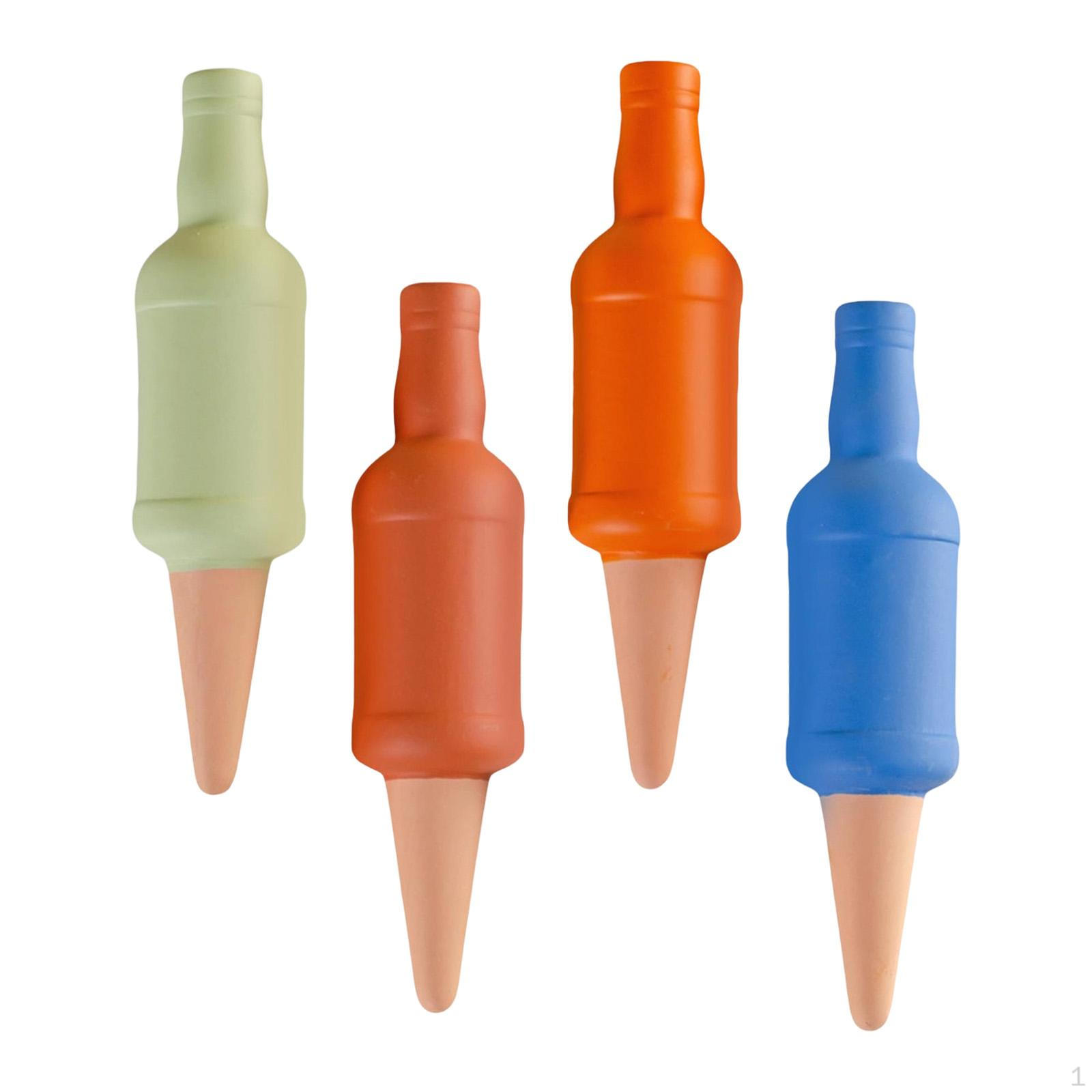 

4x Clay Plant Watering Devices,Drip Irrigation Stakes,Self Planter Insert Drip Spikes for